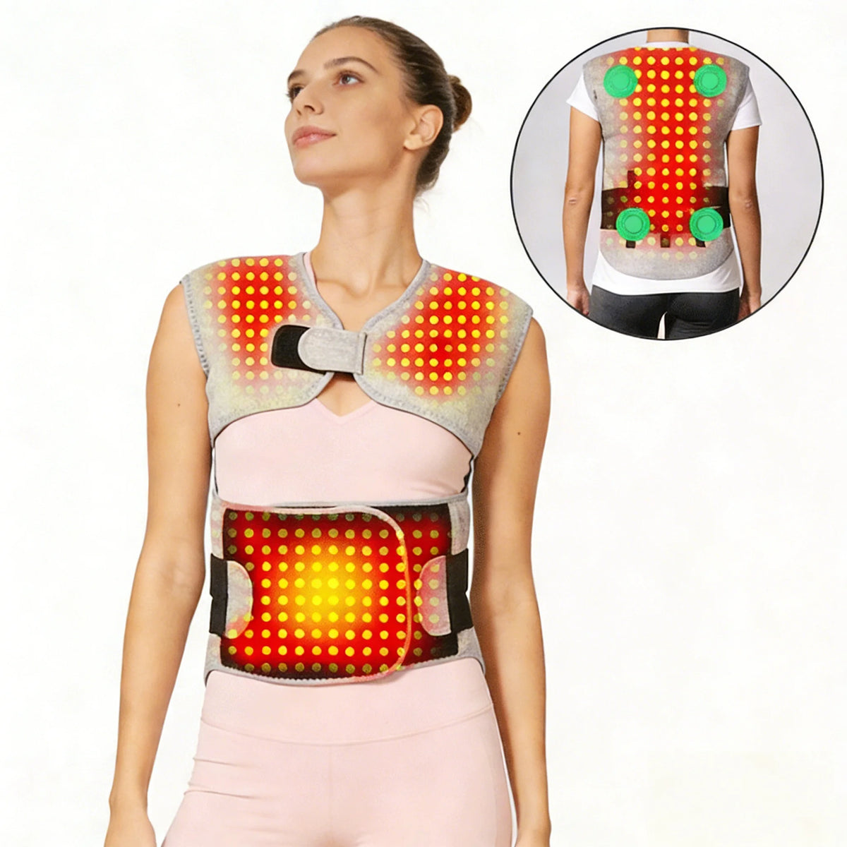 Red Light Heated Body Support Massage Wrap