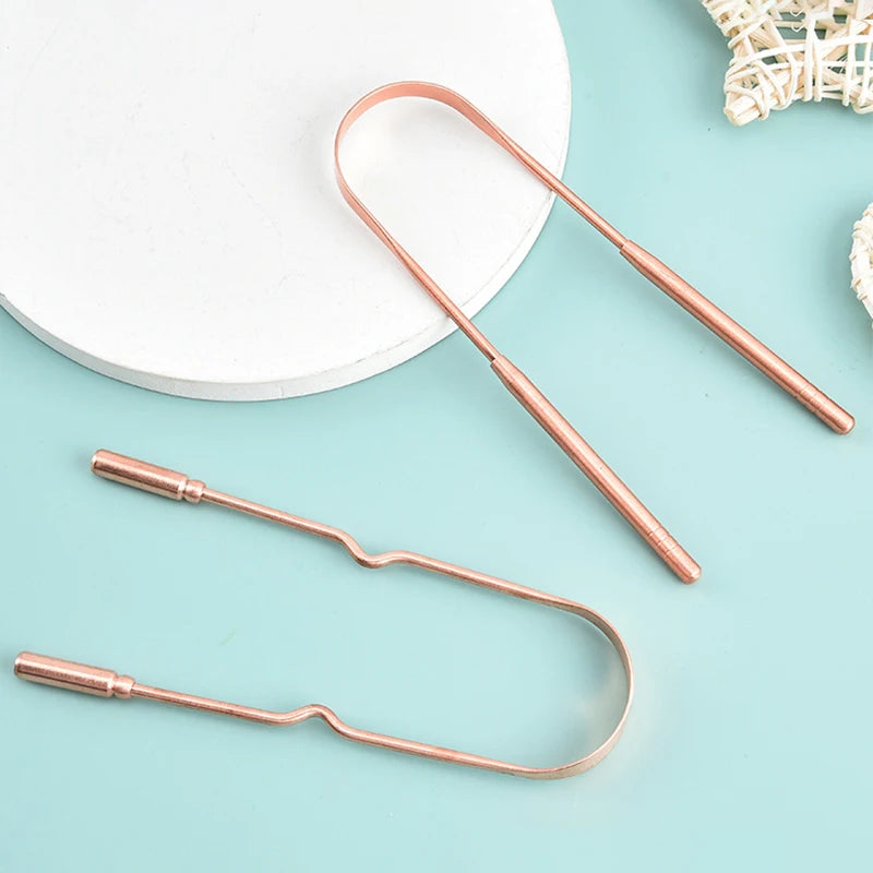 Copper U-Shaped Tongue Scraper for Fresh Breath - 9