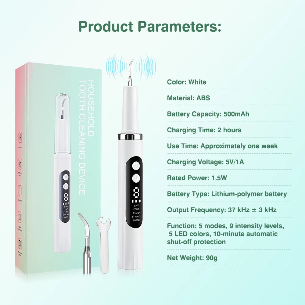 Ultrasonic Electric Teeth Tartar and Plaque Remover - 21