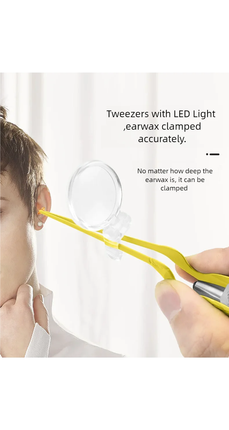 LED Illuminated Ear Wax Removal Tool Kit - 12