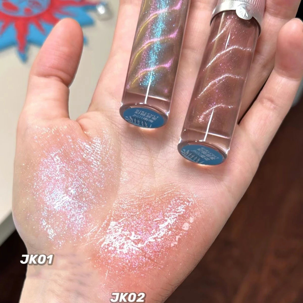 Hydrating Shimmer Lip Gloss for High-Shine Nude Finish - 3