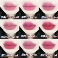 9-Color Velvet Lip Mousse Palette - Matte & Long-Lasting