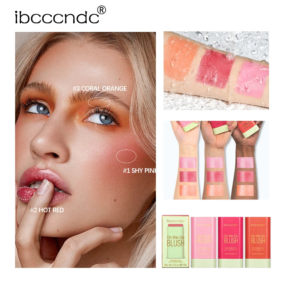 Creamy Multi-Use Tinted Blush Stick for Lips and Cheeks - 2