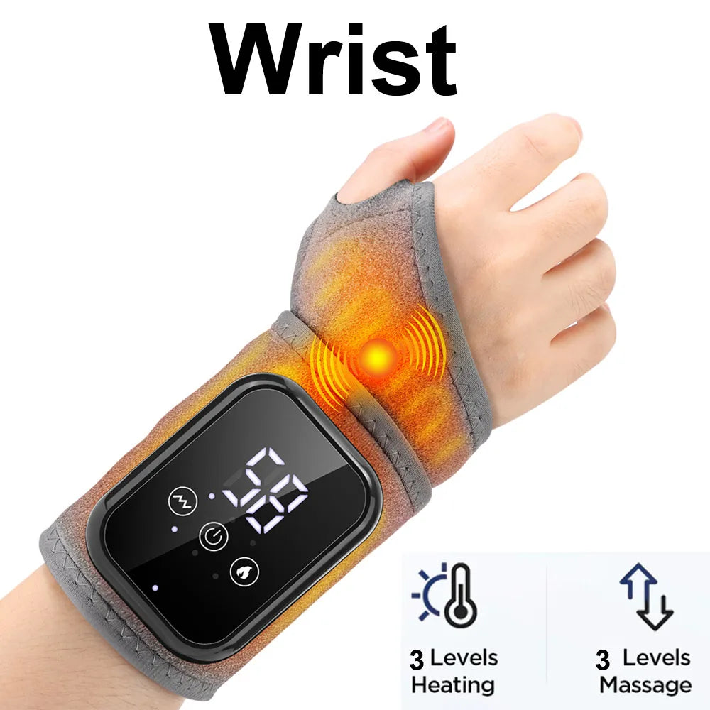 Heated Vibrating Wrist Massager for Pain Relief - 32
