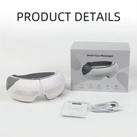 Portable Heated Eye Massager with Bluetooth for Stress Relief