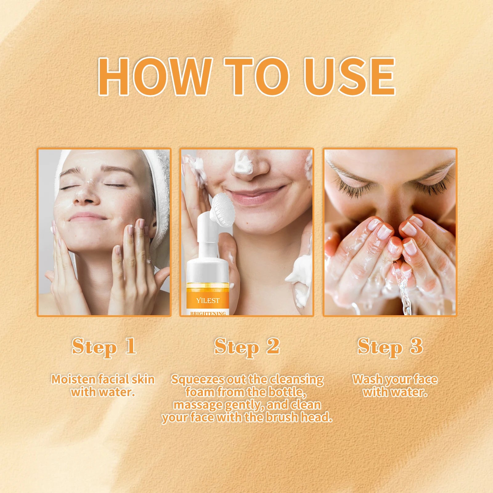 Brightening Turmeric Facial Cleanser with Exfoliating Brush - 6