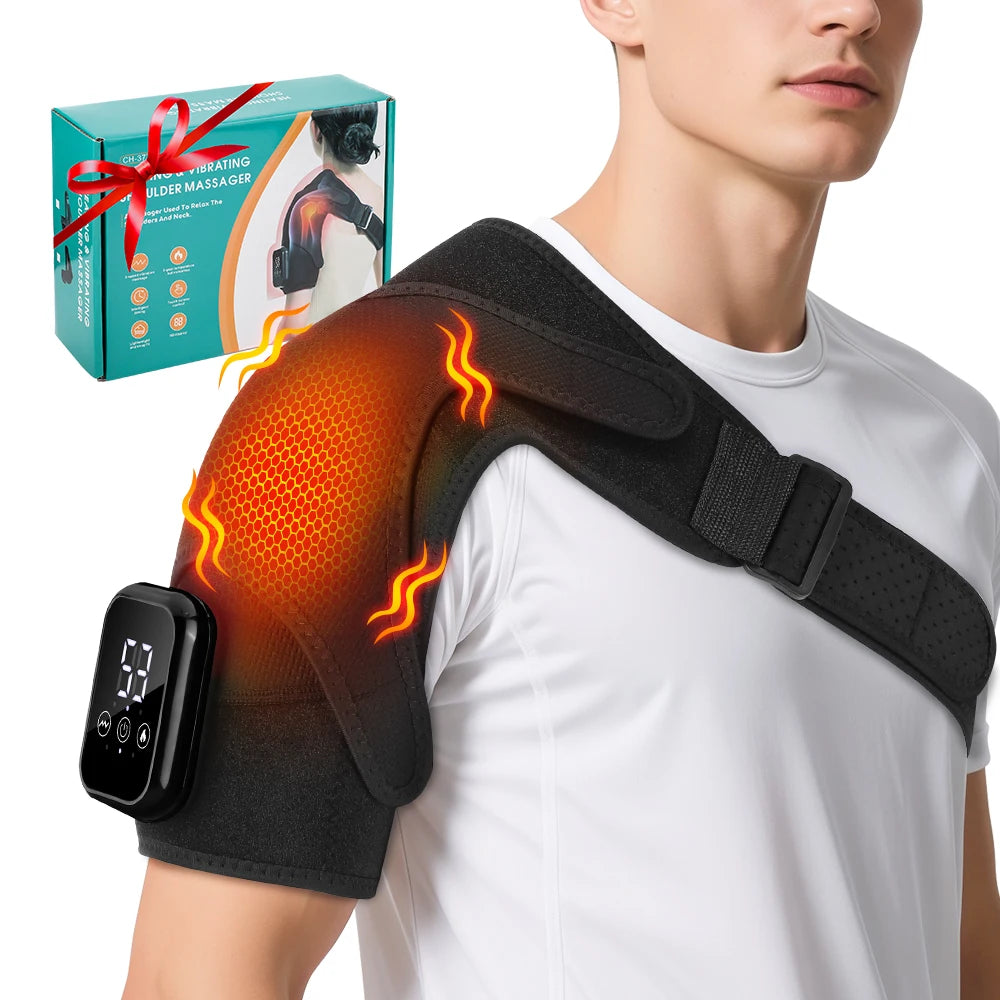Heated Vibration Shoulder Massager for Pain Relief - 8
