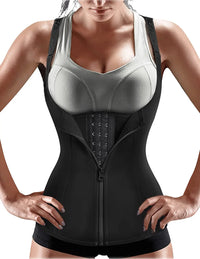 Zipper Waist Trainer Vest for Tummy Control and Posture