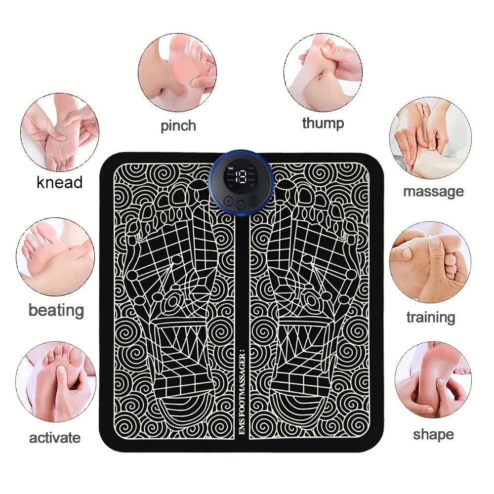 Electric EMS Foot Massage Mat for Pain Relief and Circulation - 11
