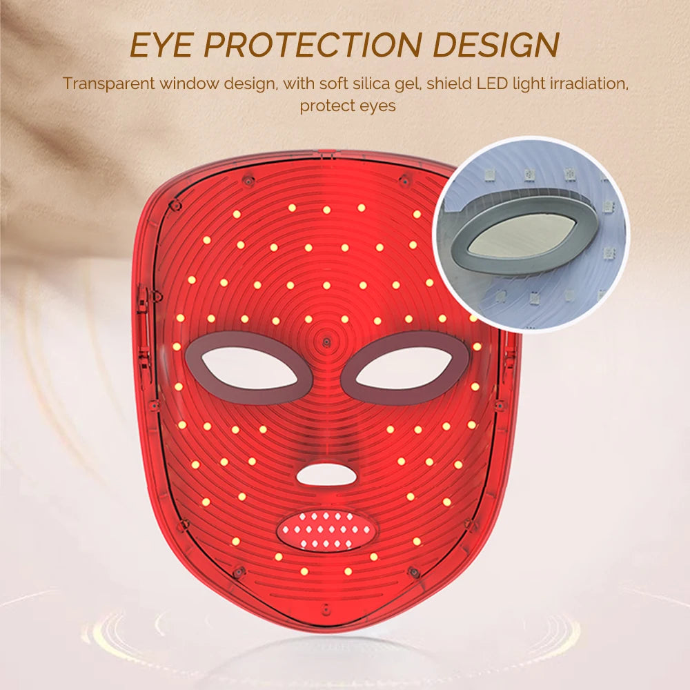7-Color LED Light Therapy Face Mask for Skin Rejuvenation - 23