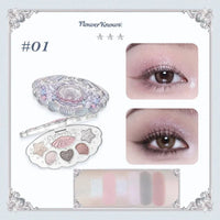 5-Color Mermaid Eyeshadow Palette for Long-Lasting Shimmer