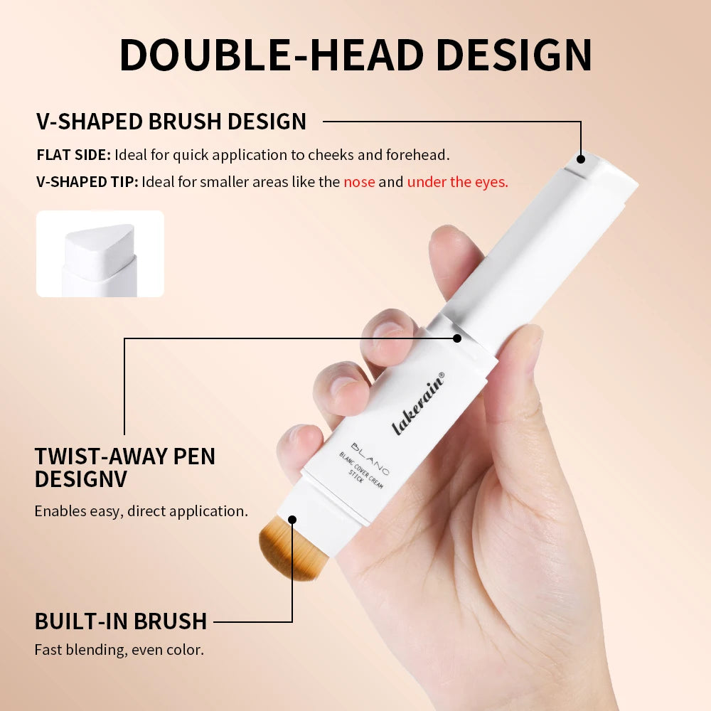 Color-Adapting Foundation Stick with Built-in Blending Brush - 3