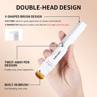 Color-Adapting Foundation Stick with Built-in Blending Brush