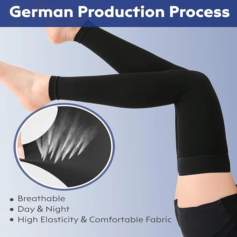 Thigh-High 20-30mmHg Compression Stockings for Leg Support - 17