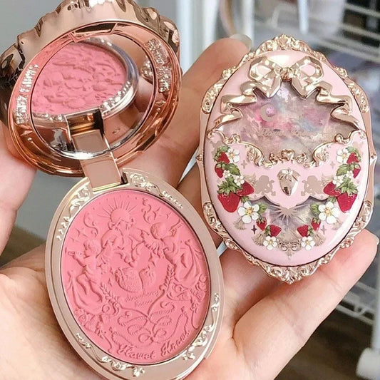 Embossed Strawberry Rococo Makeup Blush Powder