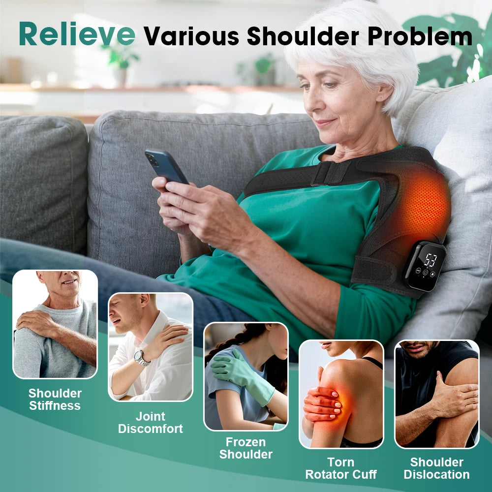 Heated Vibration Massage Shoulder and Joint Wrap - 37