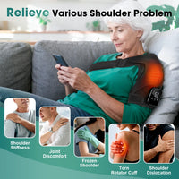 Electric Heated Shoulder Massage Brace with Vibration
