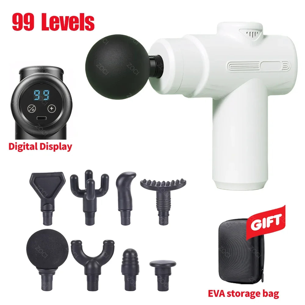 Portable 99-Level Deep Tissue Percussion Muscle Massage Gun - 23