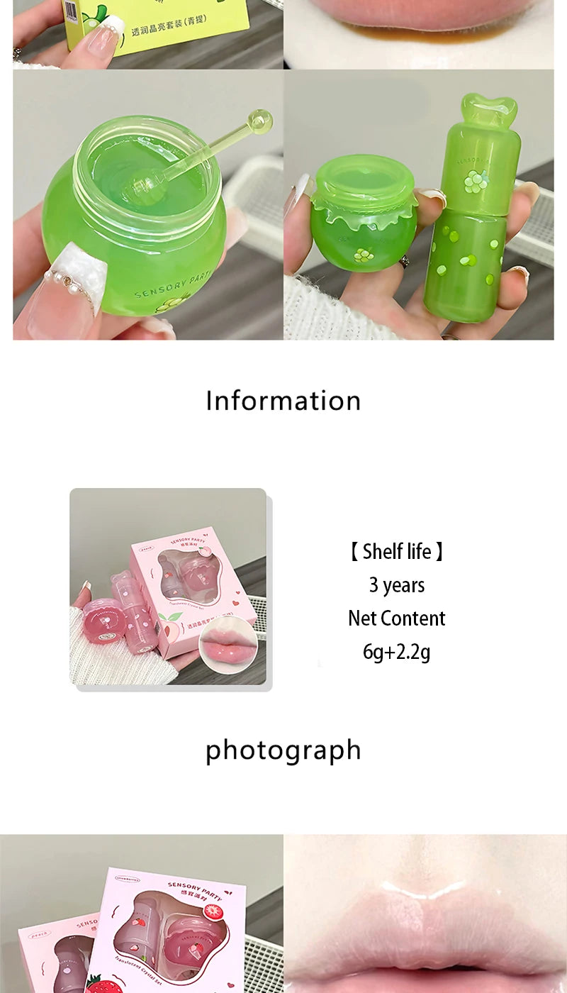 Hydrating Fruit Lip Mask and Oil Set for Soft Lips - 14