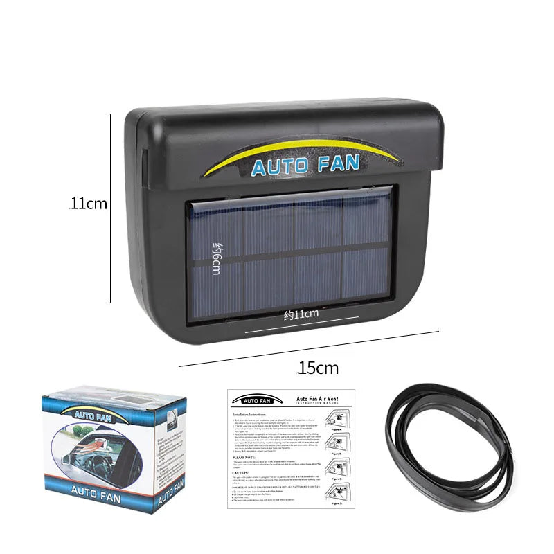 Solar Powered Car Window Ventilation Fan - 6