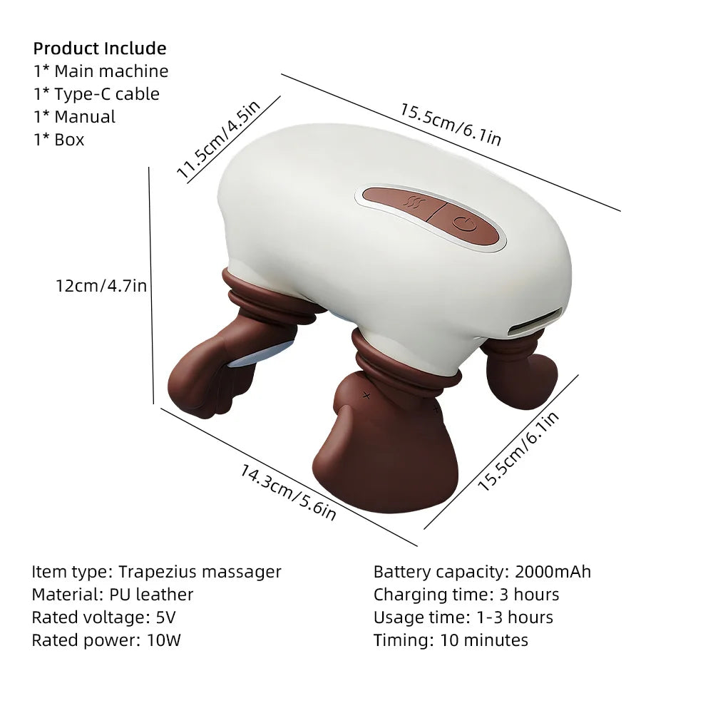 4D Bionic Hands-Free Neck and Trapezius Muscle Massager - 10
