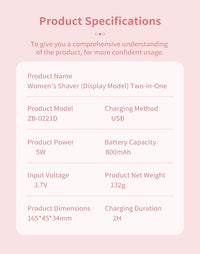 2-in-1 Painless Electric Body and Facial Hair Remover