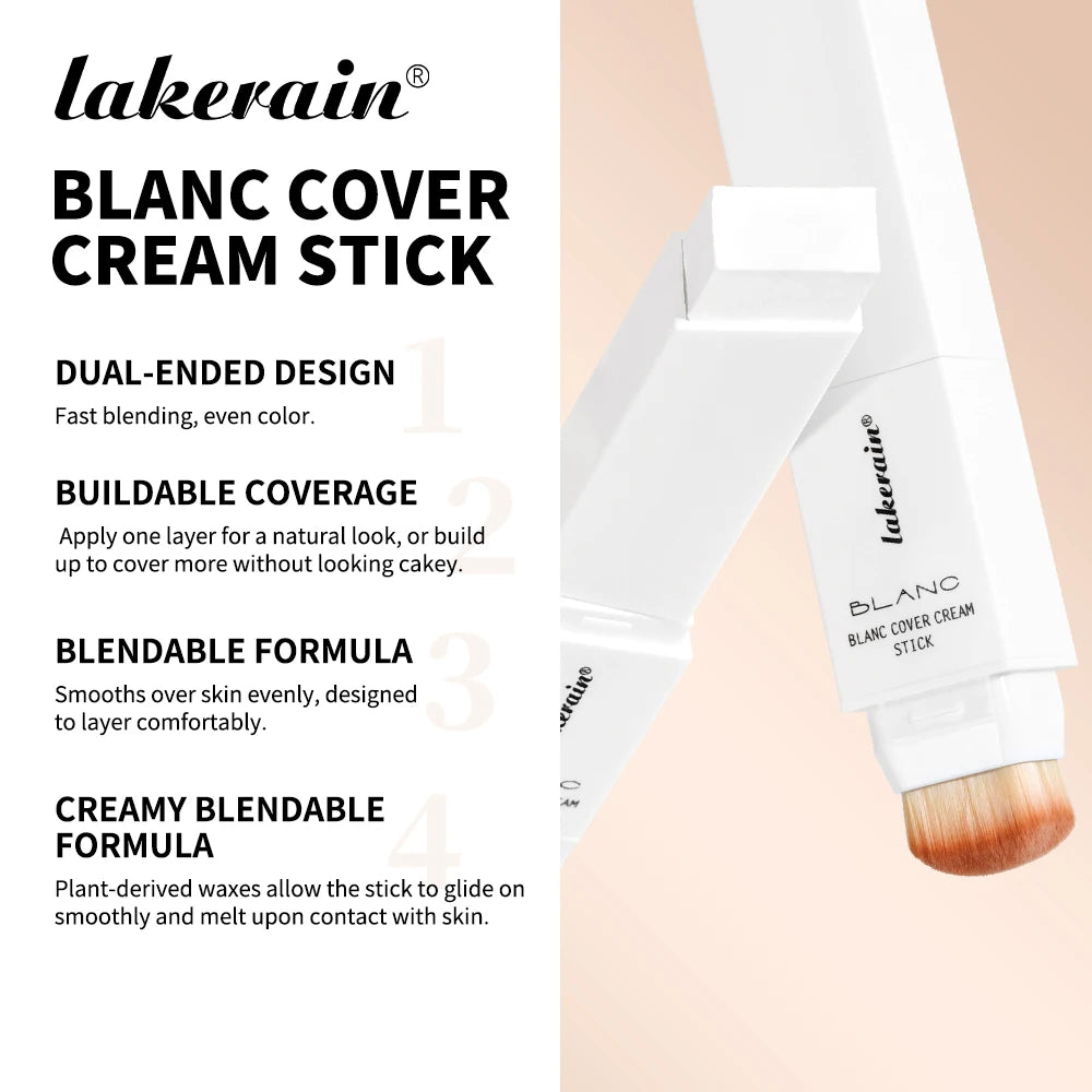 Full Coverage Color-Changing Cream Foundation Stick with Built-in Brush - 5