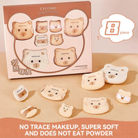 Cute Bear Makeup Powder Puff Set for Flawless Application