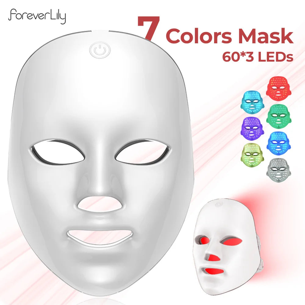 7-Color LED Photon Therapy Facial Mask for Skin Rejuvenation - 1
