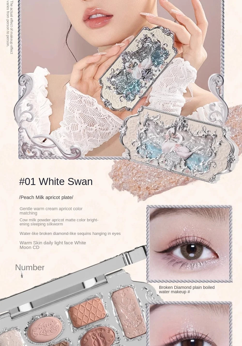 6-Color Swan Ballet Eyeshadow Palette - 14