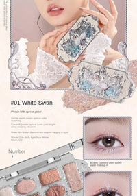 6-Color Swan Ballet Eyeshadow Palette