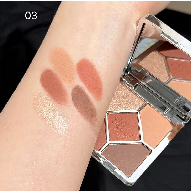 5-Color Shimmer and Matte Eyeshadow Palette - 28