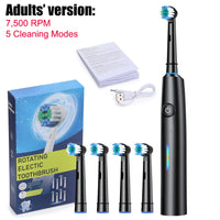Rechargeable Rotary Electric Toothbrush for Adults and Kids