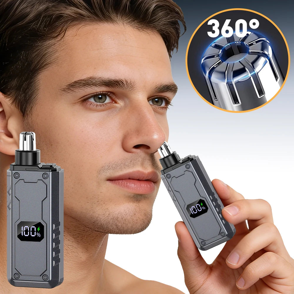 USB Rechargeable Painless Electric Nose Hair Trimmer - 4