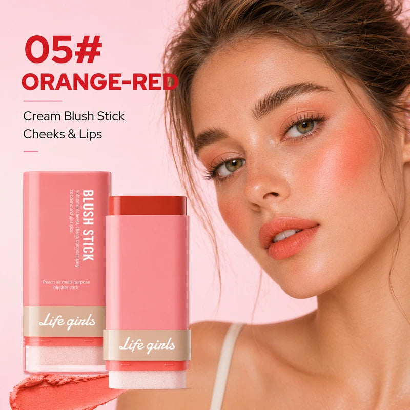 3-in-1 Cream Blush Stick for Cheeks, Lips, and Eyes - 21