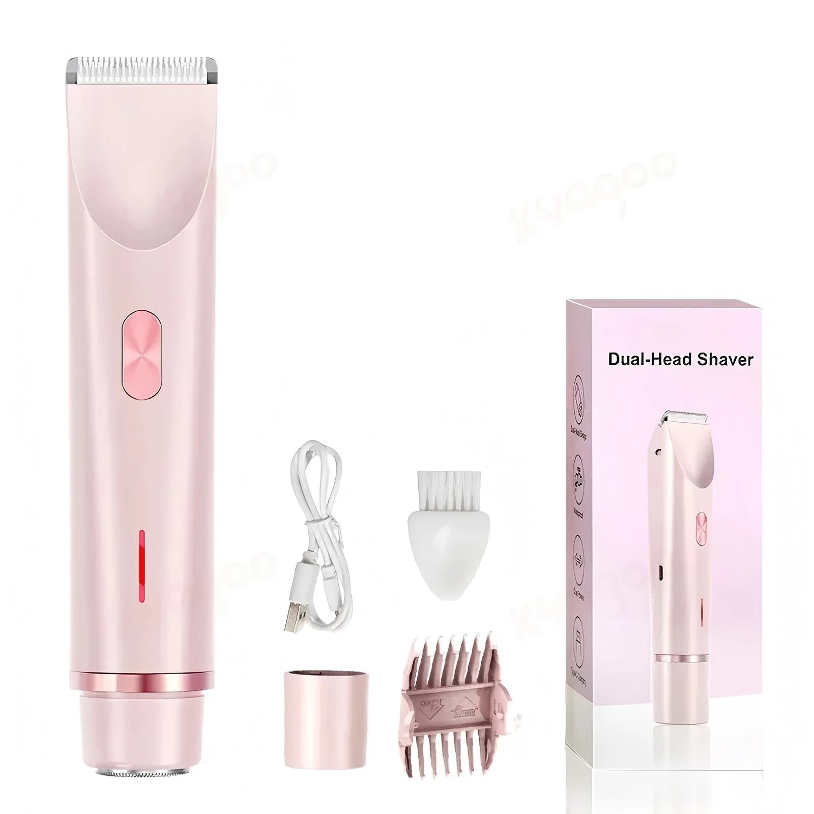 2-in-1 Waterproof Electric Hair Trimmer for Face and Body - 19