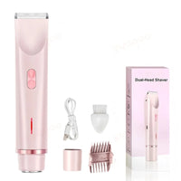 2-in-1 Waterproof Electric Hair Trimmer for Face and Body