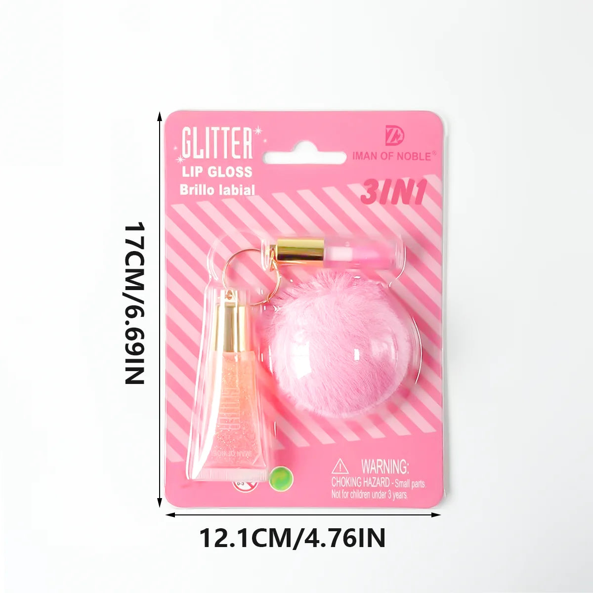 3-in-1 Color Changing Lip Gloss Set with Pearl Pendant - 5