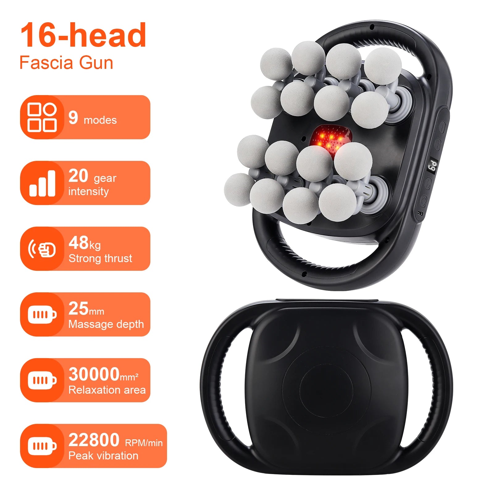 16-Head Full Body Muscle Recovery Massage Gun - 38