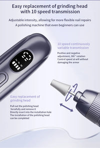 Electric Cordless Manicure and Pedicure Nail Drill Set