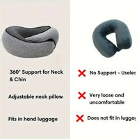 Ergonomic Memory Foam Travel Neck Pillow for Comfortable Sleep