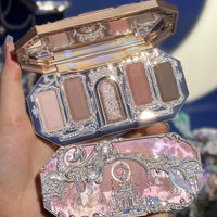 5-Color Mermaid Eyeshadow Palette for Long-Lasting Shimmer