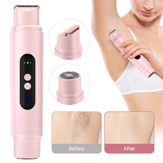 2-in-1 Waterproof Electric Shaver for Painless Body Hair Removal