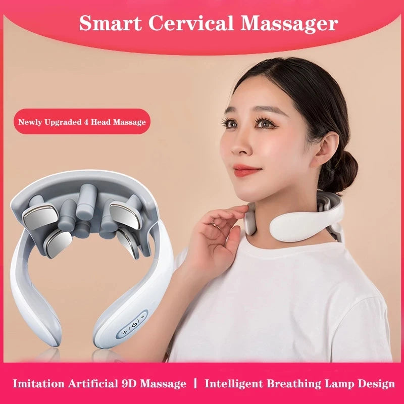 Smart Electric Neck Massager with Pulse and Heat - 2
