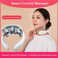 Smart Electric Neck Massager with Pulse and Heat