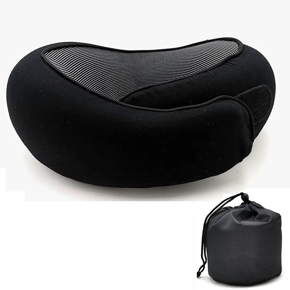 Ergonomic Memory Foam Travel Neck Pillow for Comfortable Sleep - 11