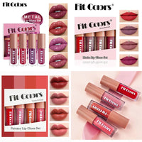4-Piece Diamond Finish Long-Lasting Velvet Lip Gloss Set