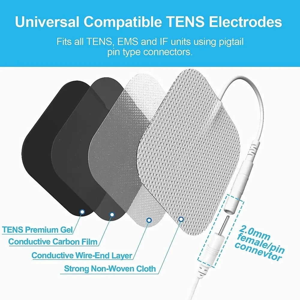 Replacement TENS and EMS Electrode Pads for Muscle Relief - 9