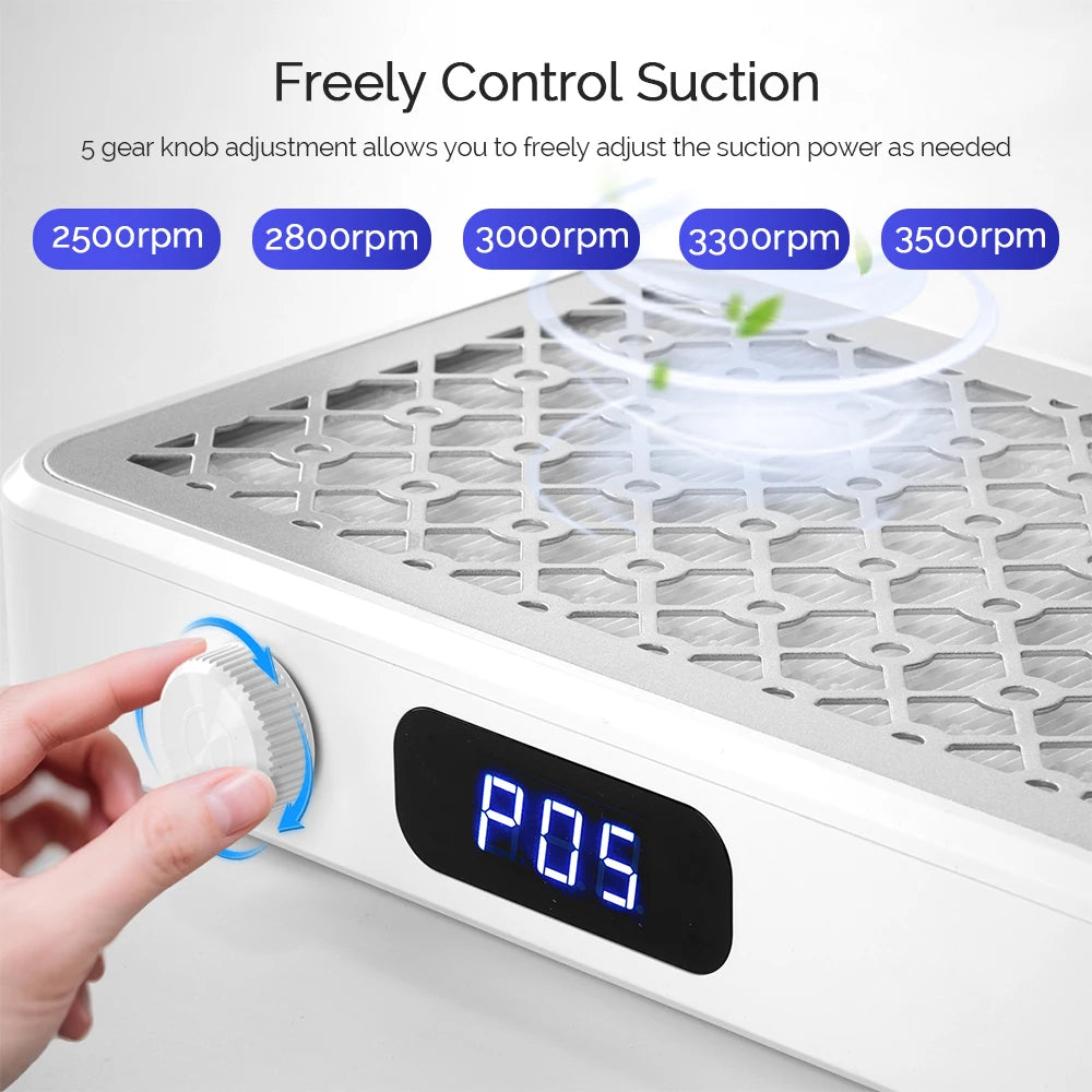 Professional Dual-Fan Nail Dust Collector - 3