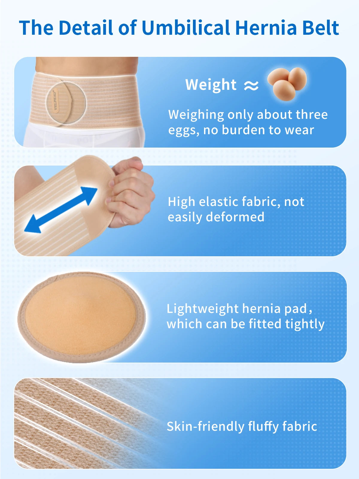 Adjustable Umbilical Hernia Support Belt for Abdominal Pain Relief - 10